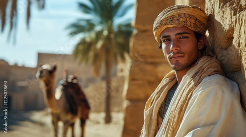 Young Egyptian man in galabeya.