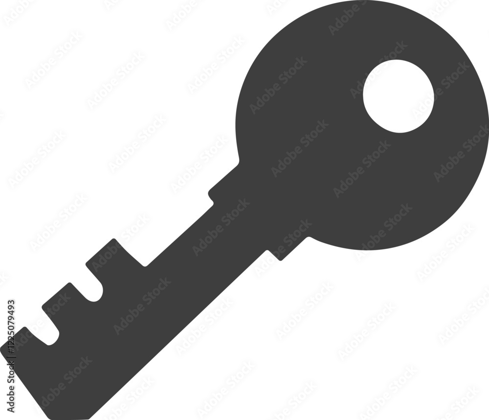 Minimalist Key Illustration for Security and Access
