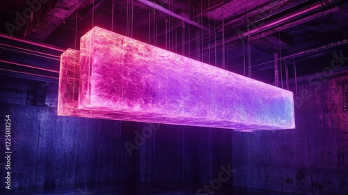 Futuristic acrylic light installation.