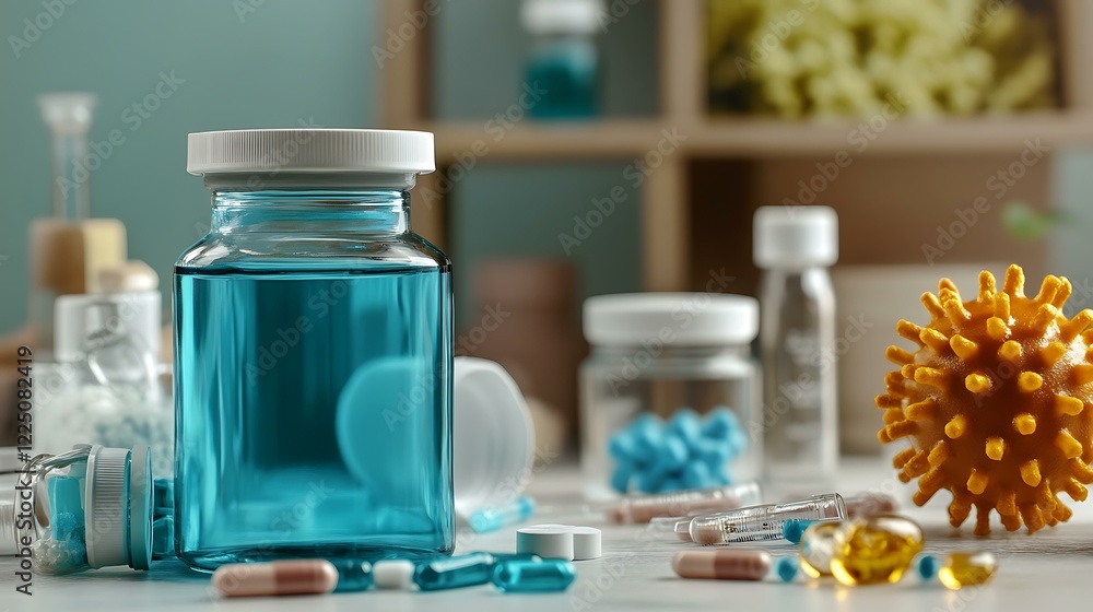 A home setup with natural remedies displayed for common viral infections A home setup with natural remedies displayed for common viral infections
