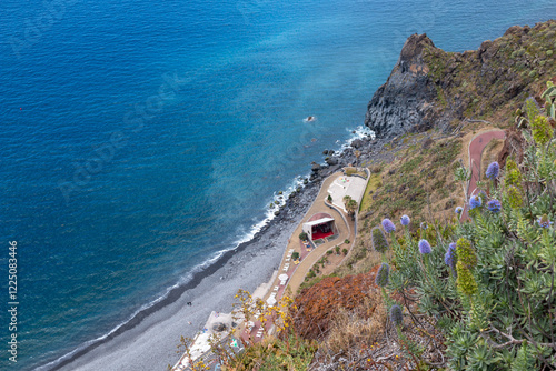 View on the Atlantic ocean, Canico, Madeira, Portugal photo