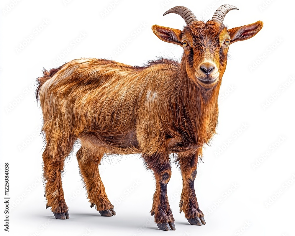 Rotund Goat Standing with Curious Head Tilt Soft Rounded Body and Charming Short Legs Rotund Goat Standing with Curious Head Tilt Soft Rounded Body and Charming Short Legs