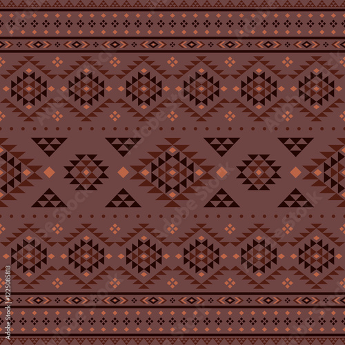 Southwest Aztec geometric Native American Mexican Navajo tribal ethnic boho indian texture ornament seamless pattern fabric colorful design vector for woven textile printing blanket rug carpet fashion