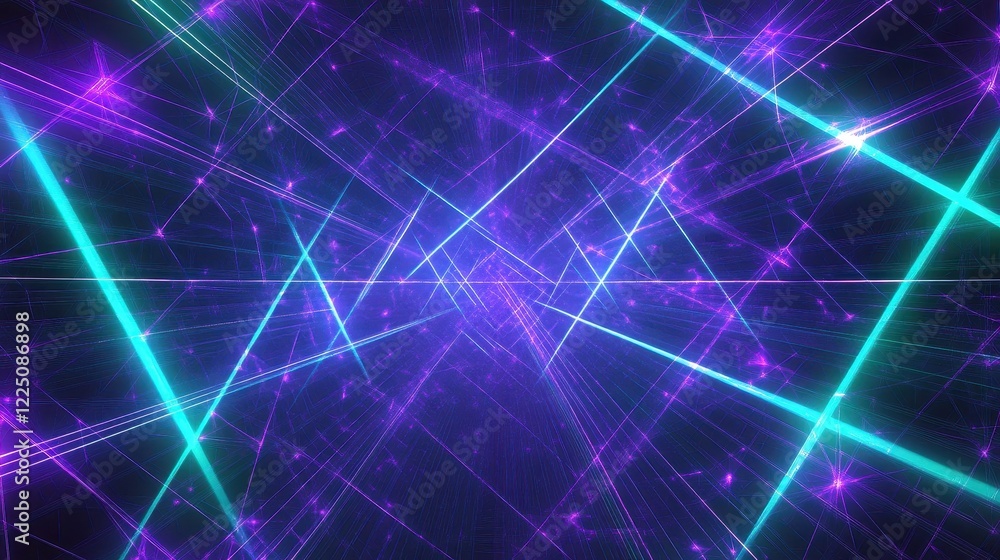 Futuristic Abstract Laser Light Pattern in Vibrant Purple and Blue Futuristic Abstract Laser Light Pattern in Vibrant Purple and Blue