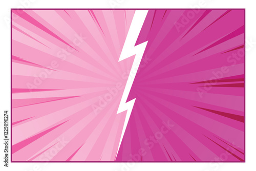 Comic pop art versus fight blank background pink template