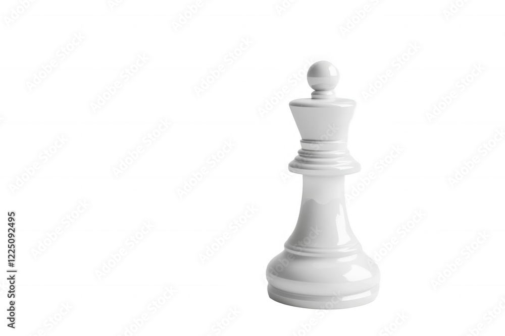 Stunning white king chess piece isolated on a transparent background showcasing elegant design and craftsmanship Stunning white king chess piece isolated on a transparent background showcasing elegant design and craftsmanship
