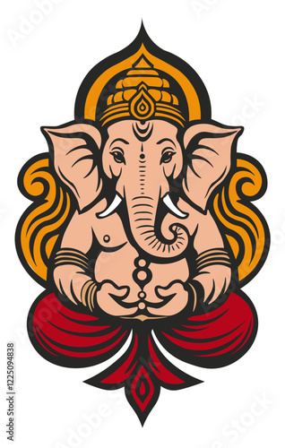 vector illustration of lord ganesh