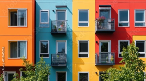 Vibrant Multicolored Facade...