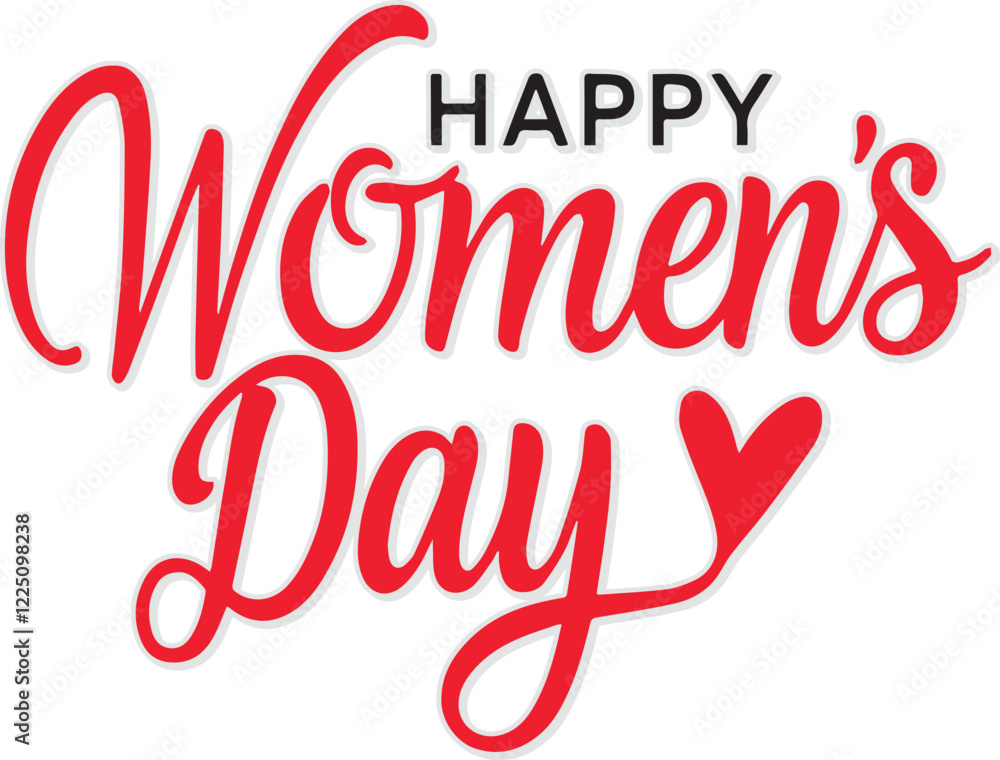 Abstract happy women's day logo, happy women's day, love vector logo design, pink color, red color, black color logo design Abstract happy women's day logo, happy women's day, love vector logo design, pink color, red color, black color logo design