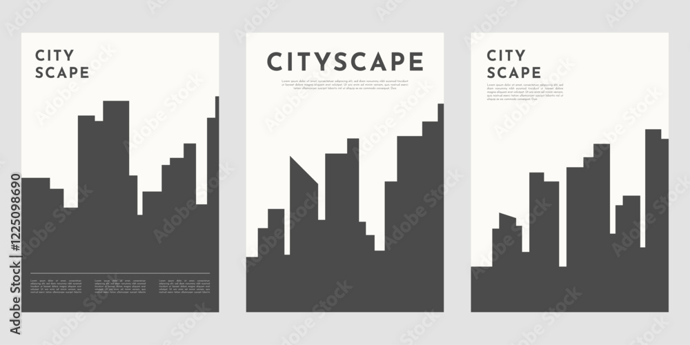Fototapeta premium Cityscape poster design. Modern event poster design template.