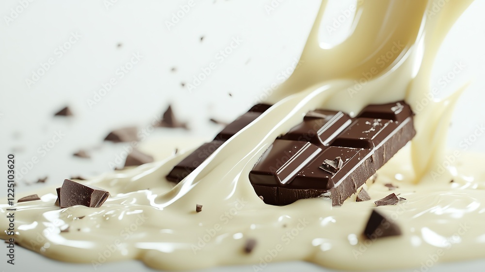 milk and chocolate white background milk and chocolate white background