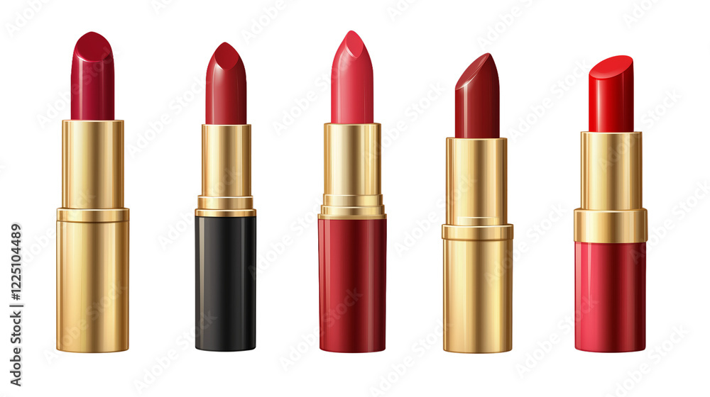 Fototapeta premium red lipstick isolated on transparent background