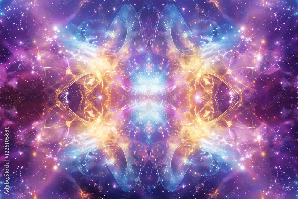 Fototapeta premium Celestial Vortex: A Mesmerizing Galaxy with a Swirling Nebula