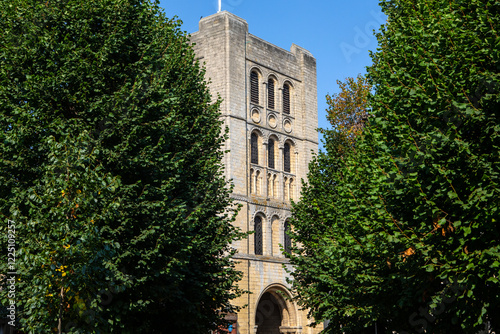 Norman Tower Sign in Bury St. Edmunds, Suffolk photo