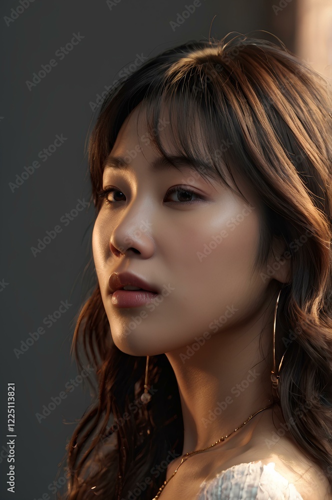 Asian Beauty Glamour Fashion Elegant Portrait Model Style Asian Beauty Glamour Fashion Elegant Portrait Model Style