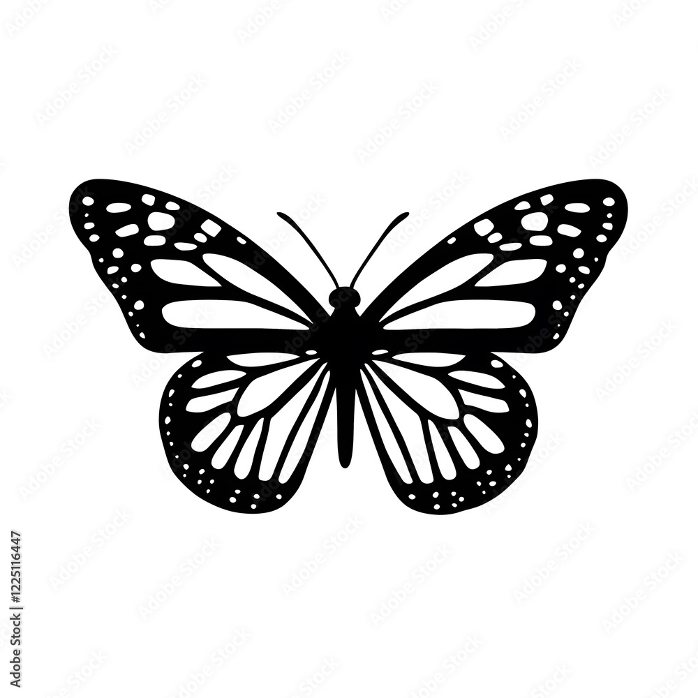 Fototapeta premium butterfly on white background
