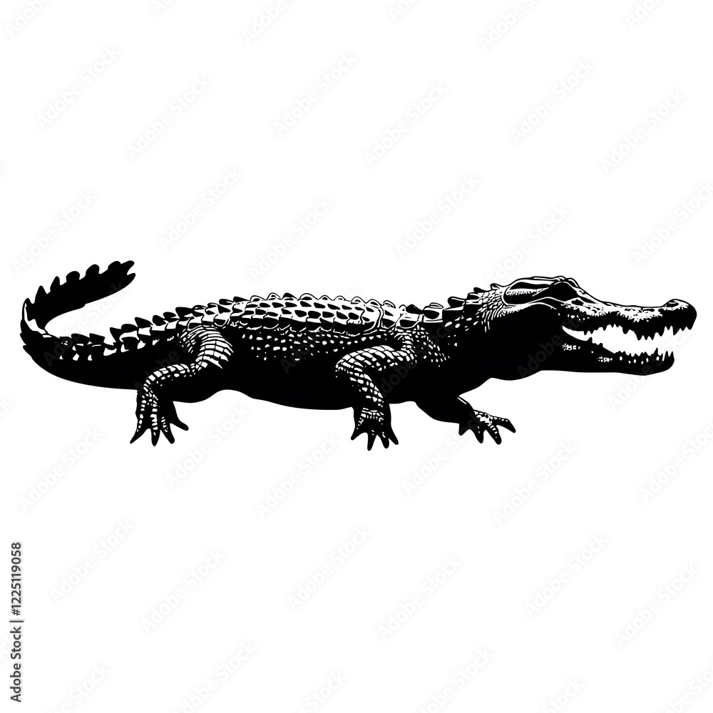 Naklejka premium crocodile isolated on white background
