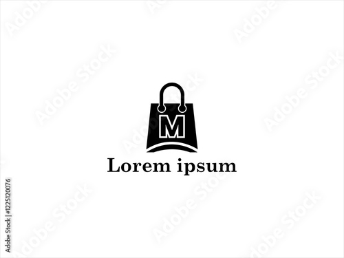 Bag and letter logo vector