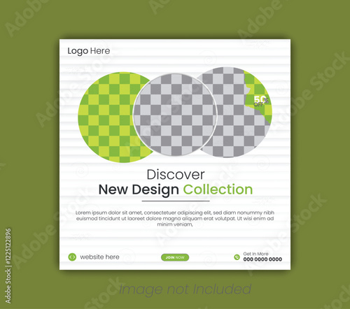 Corporate business poster and fashion social media post design template	