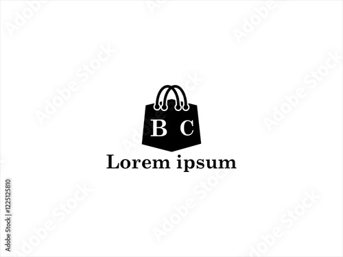 Bag and letter logo vector