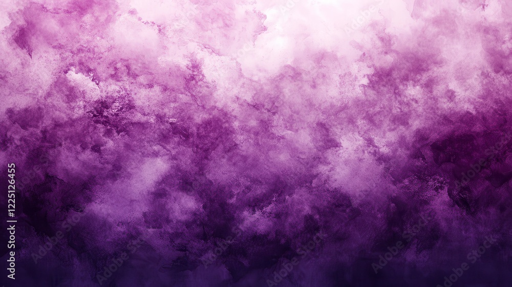 Fototapeta premium Abstract background with shades of purple and white. A textured, watercolor like effect creates a dreamy, ethereal atmosphere. The colors blend