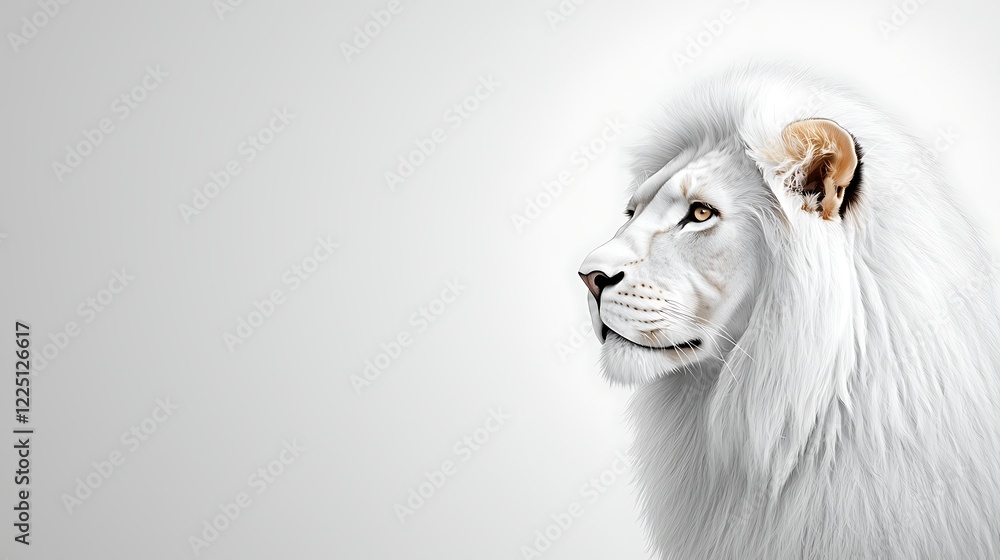 Majestic White Lion Portrait A Regal Symbol of Strength and Wild Beauty Majestic White Lion Portrait A Regal Symbol of Strength and Wild Beauty
