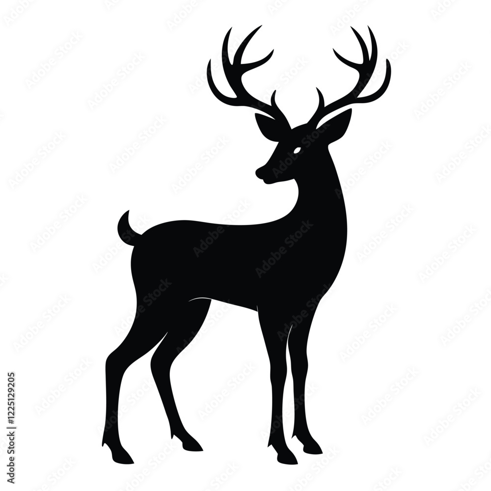 Fototapeta premium The mountain deer stand in such tranquility