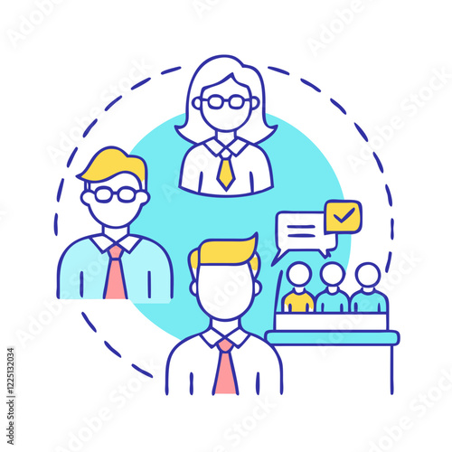 student council icon, student council vector illustration-simple illustration of student council, perfect for student council logos and icons