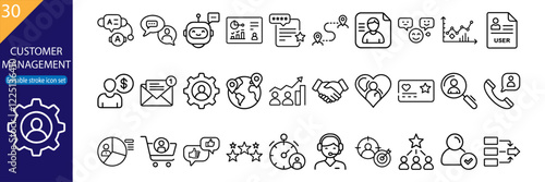 Custom icons for effective customer management and engagement strategies