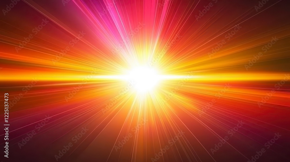 Bright radiant light explosion, warm color palette of red, orange, and yellow hues, emanating from central point, creating a starburst effect Bright radiant light explosion, warm color palette of red, orange, and yellow hues, emanating from central point, creating a starburst effect