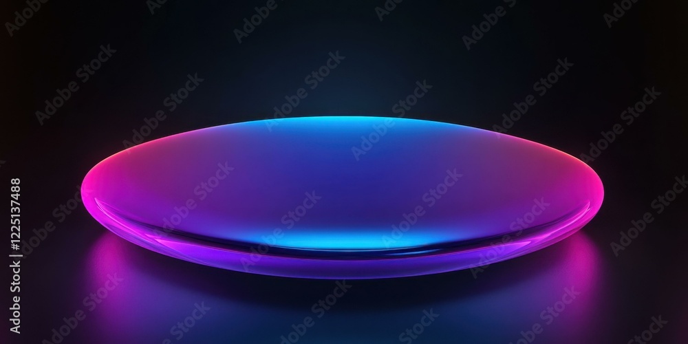 A vibrant, illuminated object showcasing a blend of blue and pink hues against a dark background. Ideal for tech, art, and design themes in marketing materials. A vibrant, illuminated object showcasing a blend of blue and pink hues against a dark background. Ideal for tech, art, and design themes in marketing materials.