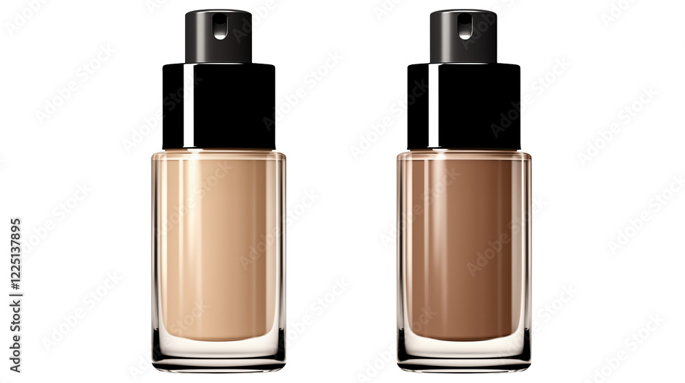 Two Shades of Liquid Foundation in Glass Bottles Makeup Two Shades of Liquid Foundation in Glass Bottles Makeup