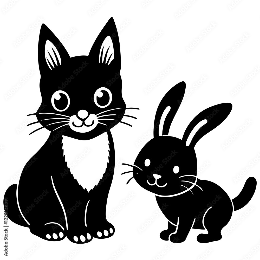 black and white cat black and white cat