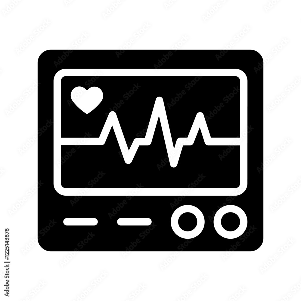 Ecg Machine icon color editable Ecg Machine icon color editable
