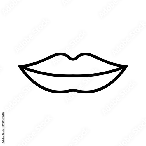 lip icon color editable on white background