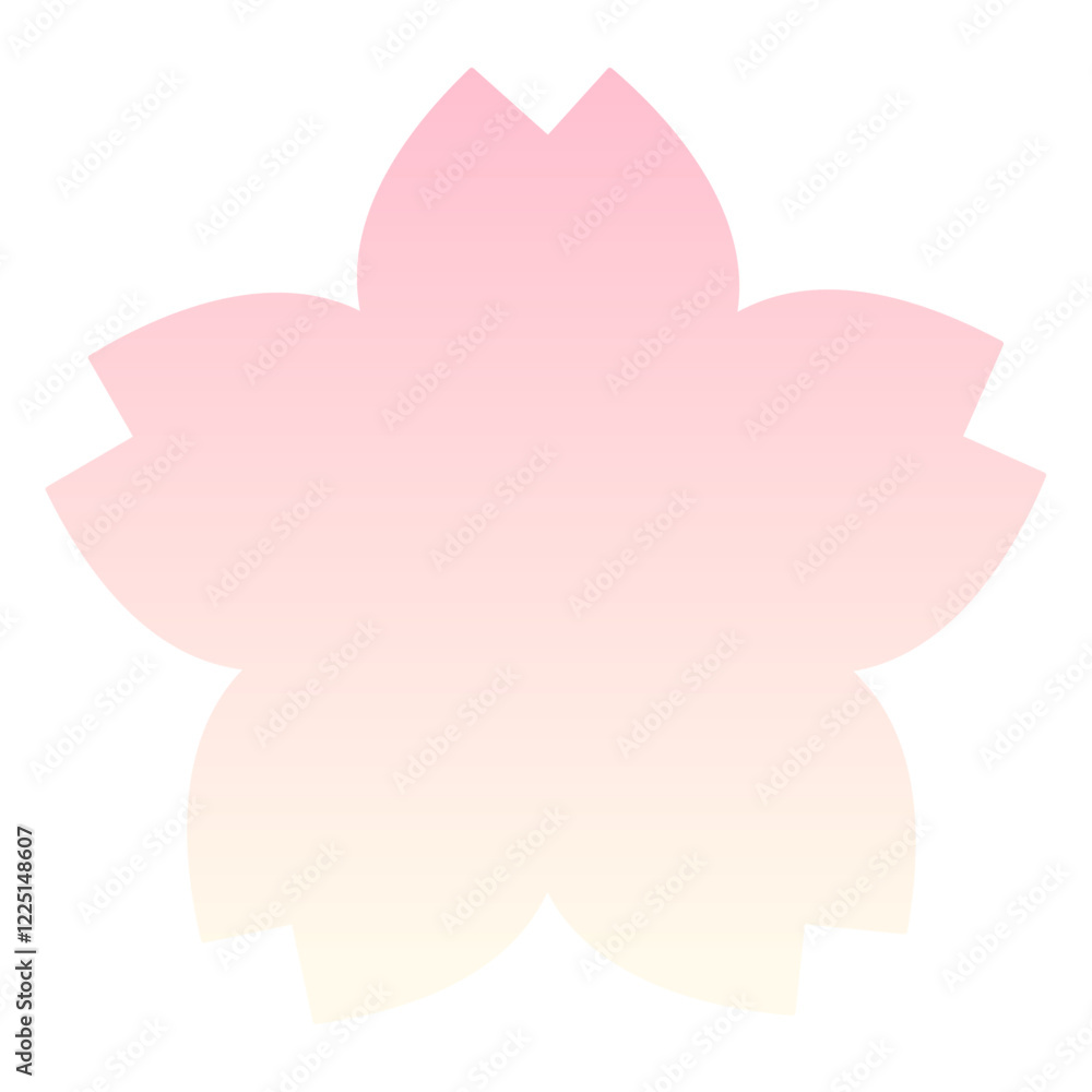 桜の花のシンプルな春色グラデーションフレーム背景 ベクターイラスト sakura 桜の花のシンプルな春色グラデーションフレーム背景 ベクターイラスト sakura