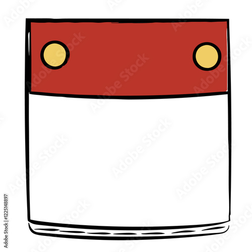 Simple loose leaf calendar with blank space  vector illustration (1)