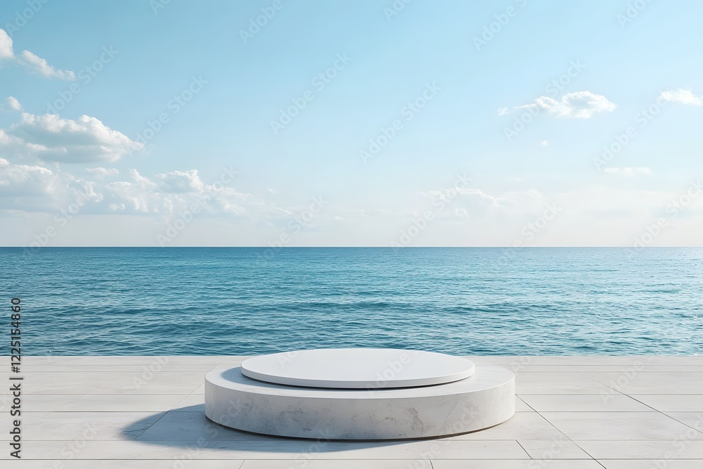 Obraz premium empty podium on black background