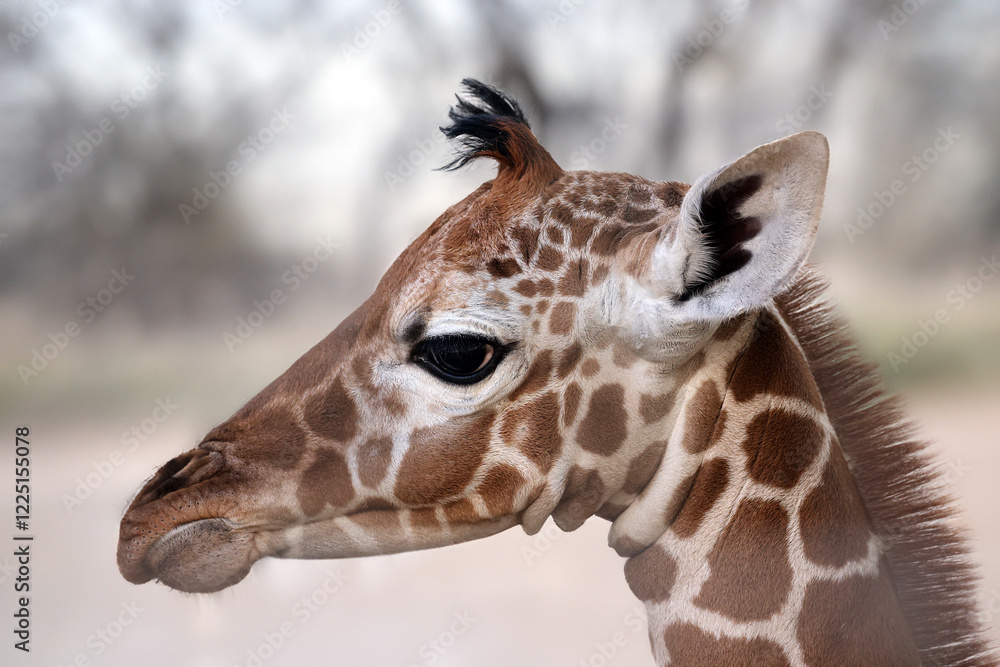 African Reticulated giraffe (Giraffa reticulata)