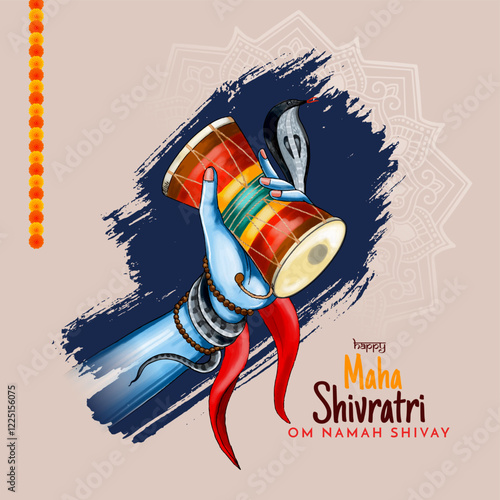 Happy Maha Shivratri Indian cultural festival decorative background