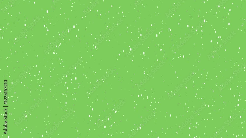 Snowfall animation on green screen. Snowfall animation on green screen.