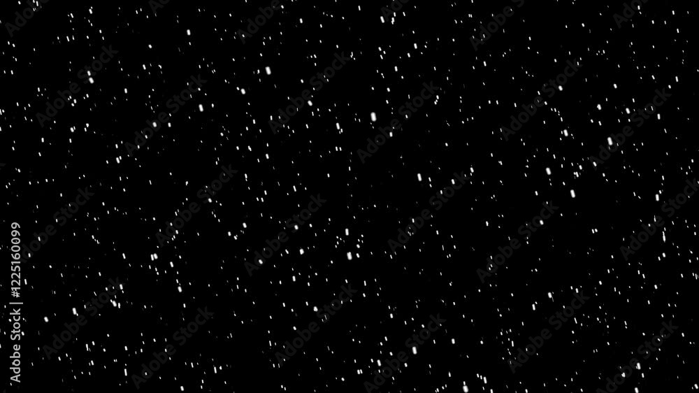 Snowfall animation on black background. Snowfall animation on black background.