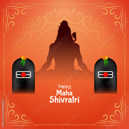 Beautiful Happy Maha Shivratri Hindu Indian festival celebration background