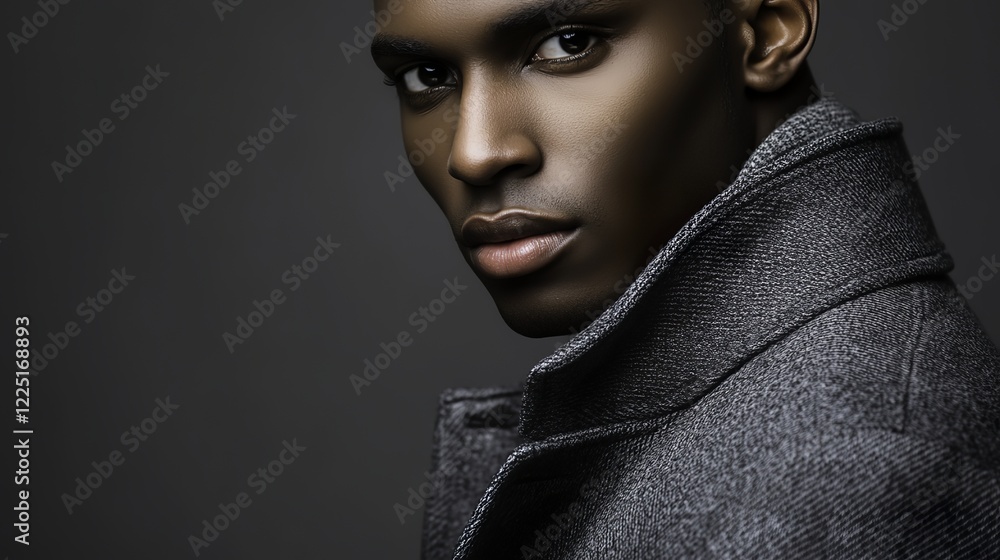 Stylish black man in a jacket, modern aesthetic, clean and confident look Stylish black man in a jacket, modern aesthetic, clean and confident look