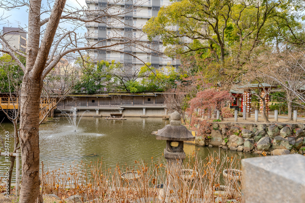 Obraz premium 兵庫県 三宮 生田神社の風景