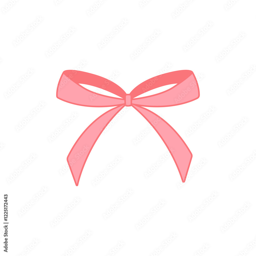 Nice bow doodle illustration. Cute small pink ribbon. Template for banner, packaging, postcard, website. Hand drawn illustration isolated on white background. Nice bow doodle illustration. Cute small pink ribbon. Template for banner, packaging, postcard, website. Hand drawn illustration isolated on white background.