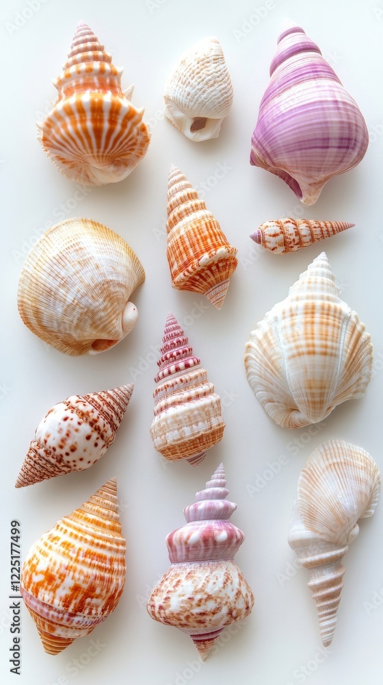 various beautiful shells various beautiful shells