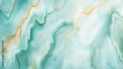 Wallpaper Mural Abstract teal and gold veined marble texture background, fluid design with waves and streaks of color Torontodigital.ca