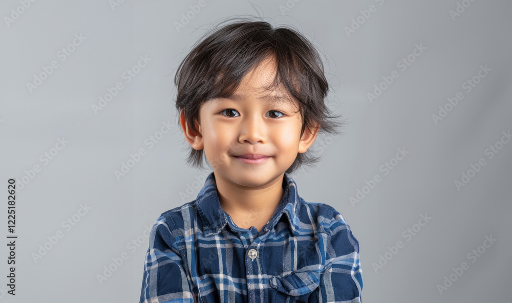 Young Asian boys in relaxed, casual clothing stand against a plain white background, showcasing their joyful innocence and individual styles. Young Asian boys in relaxed, casual clothing stand against a plain white background, showcasing their joyful innocence and individual styles.
