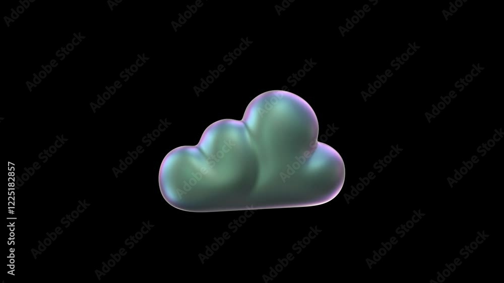 Cloud Icon Iridescent social media aesthetics on a transparent alpha Cloud Icon Iridescent social media aesthetics on a transparent alpha